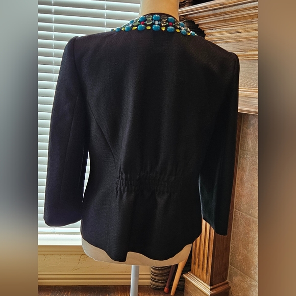 Boston Proper Jeweled Blazer Size 10 - Picture 2 of 3